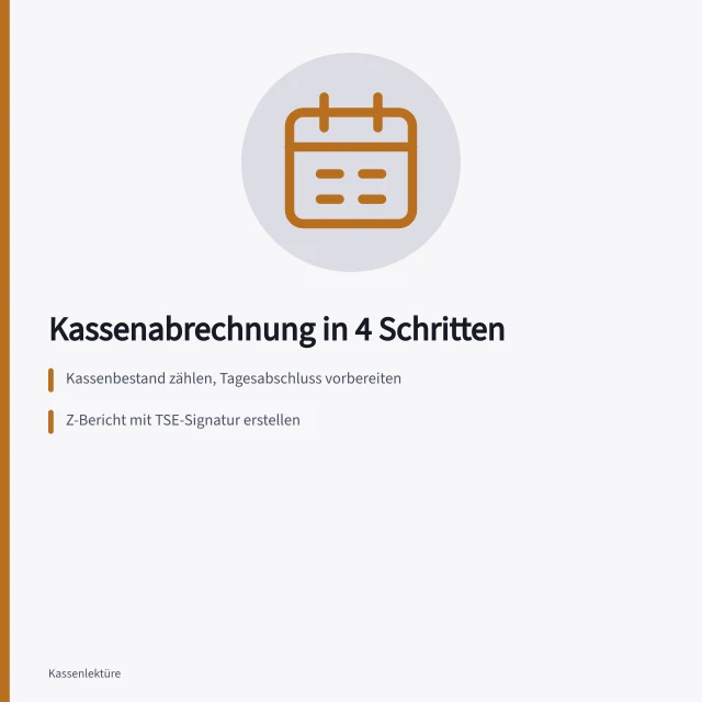 Kassenabrechnung: Z-Bericht, TSE-Signatur, Aufbewahrungsfristen. 4 Schritte zur Kassenabrechnung im Einzelhandel