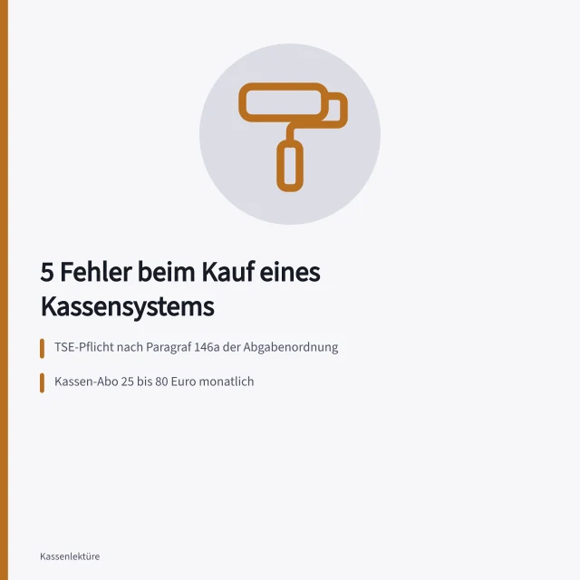 Karte zu fünf Fehlern beim Kauf eines Kassensystems. 5 Fehler beim Kauf eines Kassensystems für kleine Geschäfte