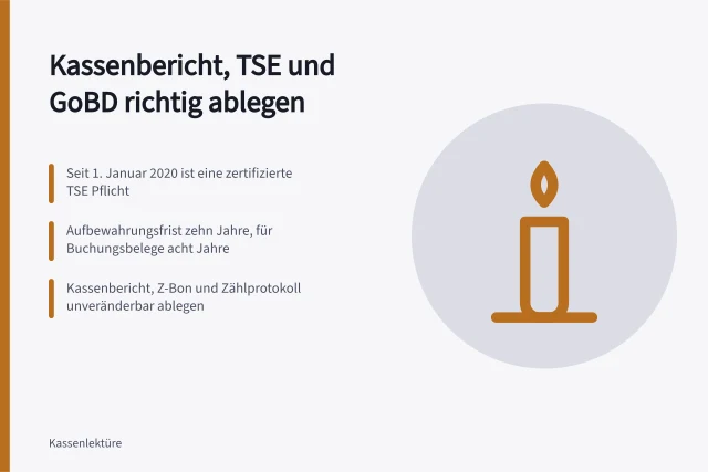 Kassenbericht, Z-Bon und Zählprotokoll unveränderbar archivieren. Abrechnung im Einzelhandel: Kassenbericht, TSE und GoBD richtig ablegen