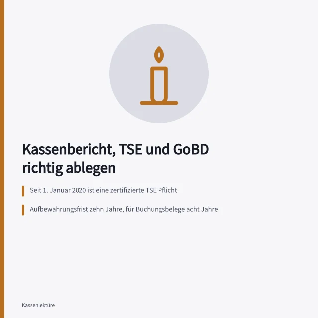 Kassenbericht, Z-Bon und Zählprotokoll unveränderbar archivieren. Abrechnung im Einzelhandel: Kassenbericht, TSE und GoBD richtig ablegen
